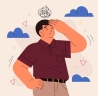 Нарисованная рукой иллюстрация facepalm